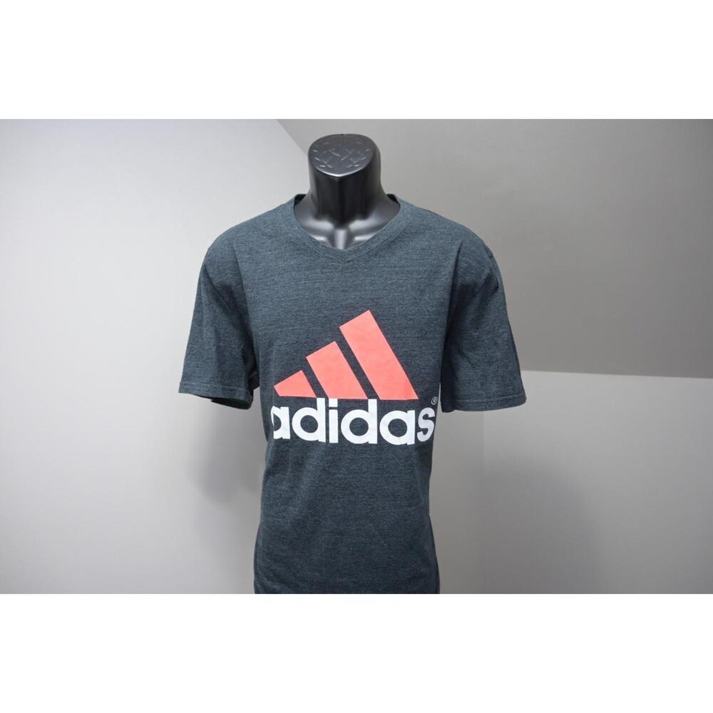 Adidas Tee Gym Shirt Gray Short Sleeve Performance‎ Athletic Mens Size XL
